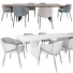 Стіл та стілець Minotti Hammer Guest and Linha - CG design