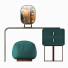 Schminktisch und Pouf Set Turquoise 01 - CG design