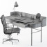 Рабочее пространство Vintage Wooden Office Desk - CG design