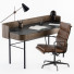 Рабочее пространство Vintage Wooden Office Desk - CG design