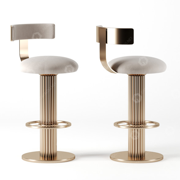 Tabouret de bar 1stDibs Brass by Designs for Leisure modèle 3D