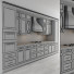 Kitchen NeoClassic Dark Gray Set 22 - CG design