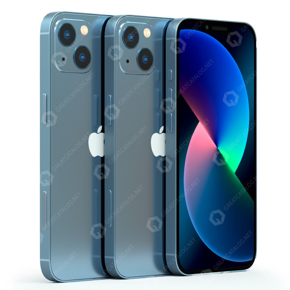 Мобільний телефон Apple iPhone 13 Sierre Blue 3D модель