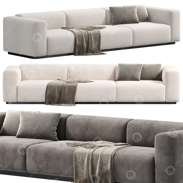 Диван Vitra Soft Modular 3D модель