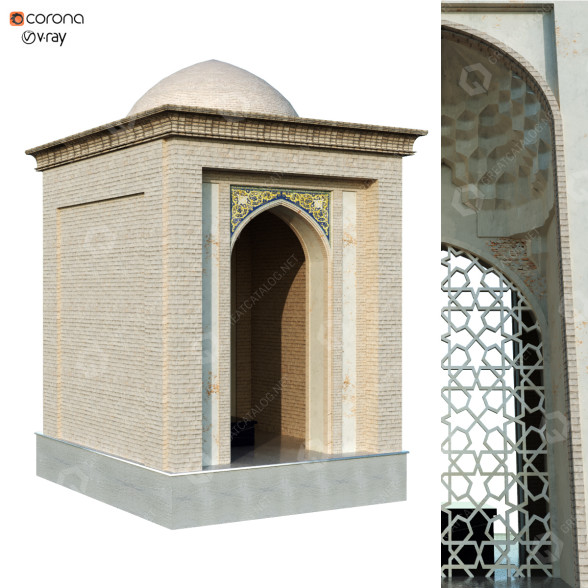 Здание Old Seljukian Style Tomb Set 141 3D модель