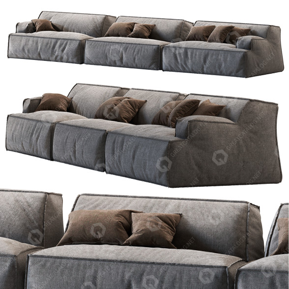 Диван Baxter Damasco 3D модель