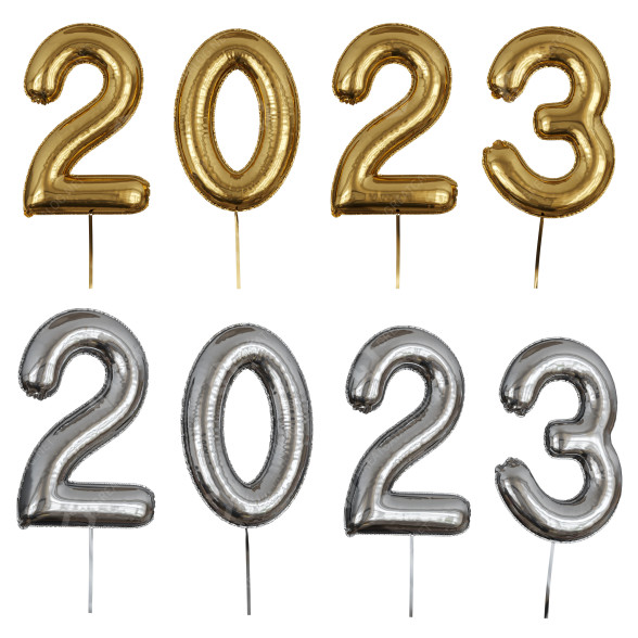 Повітряні кульки Happy New Year 2023 3D модель