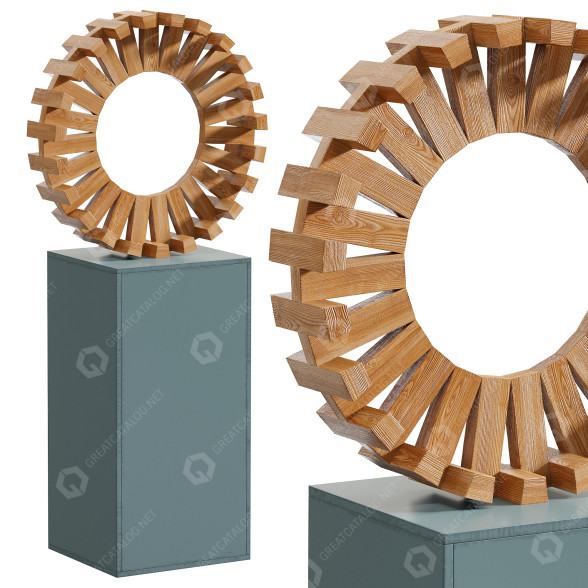 Sculpture Dezeen Underutilised Wood Species Table 3D model