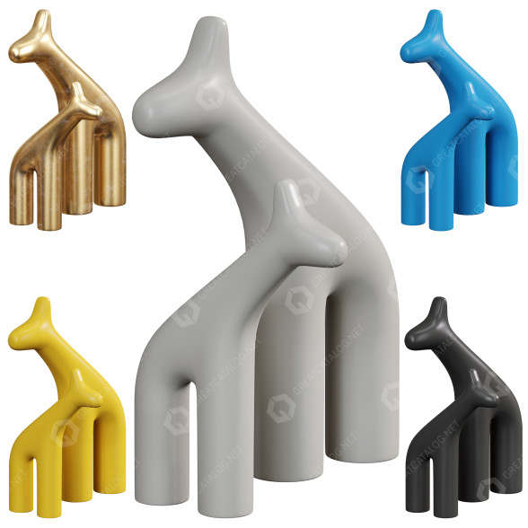 Statuettes Plust Decorative Giraffe Raffa Big modèle 3D