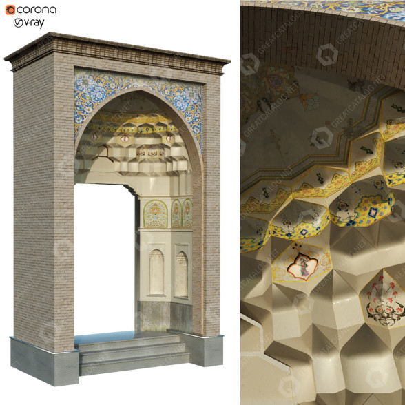 Arco Muqarnas Set 142 Modelo 3D