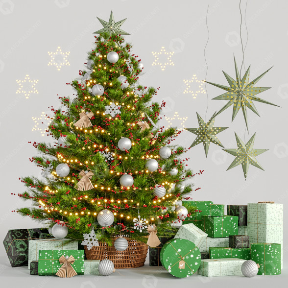 Декор Christmas B02 3D модель