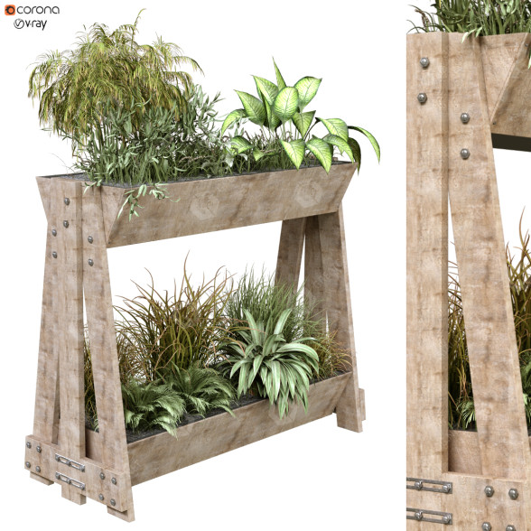 Macetas Planta en caja 164 Modelo 3D