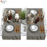 Сервірований стіл Dining Table Set 150 - unisjamavari