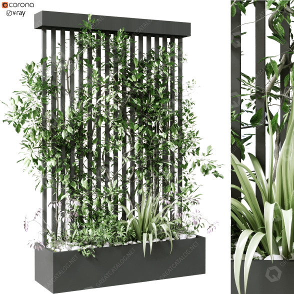 Doniczka Vertical Plant in Box Set 124 model 3D