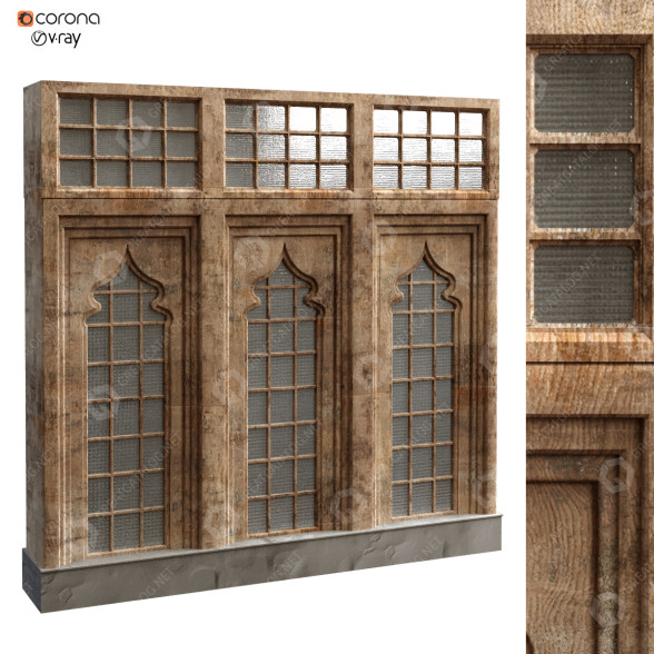 Eingangstüren Old Turkish Set 134 3D-Modell