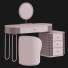 Tocador y puf Oboval by Homa - Muhammad CGI