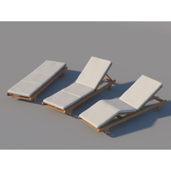 Шезлонги White 3D модель