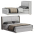 Łóżko Homary White Wingback King - Said9726