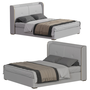 Кровать  Homary White Wingback King 3D модель