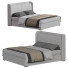 Łóżko Homary White Wingback King - Said9726