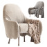 Armchair Billiani Corolla 272 White - HenMat