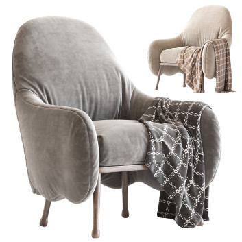 Armchair Billiani Corolla 272 White
