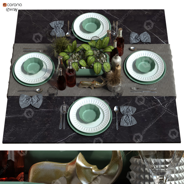 Сервірований стіл Set 165 3D модель