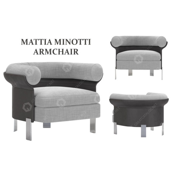 Armchair Minotti Mattia 3D model