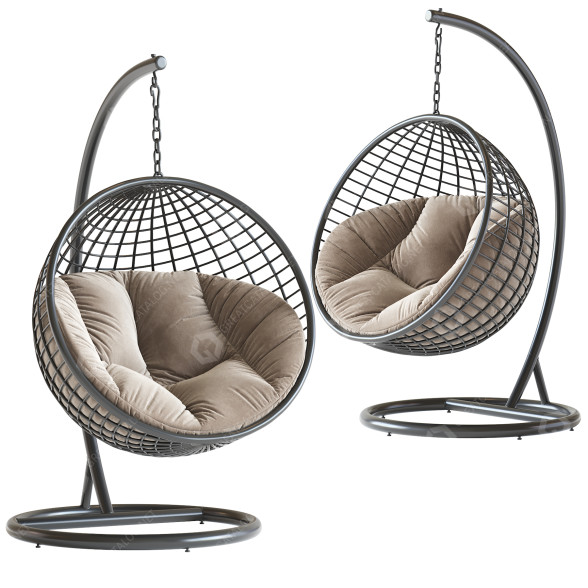 Подвесное кресло Cocoon De Luxe Black 3D модель