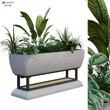 Doniczka  Plant in Box 187 Model 3D