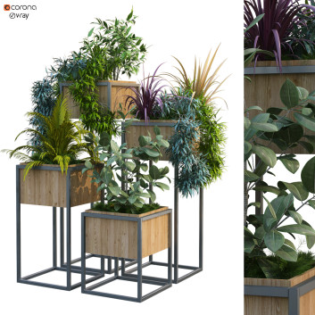 Doniczki  Plant in Box 190 Model 3D