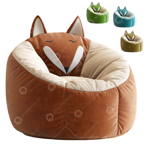 Tasche Stuhl Kaikoo Kids Fox Bean 3D-Modell