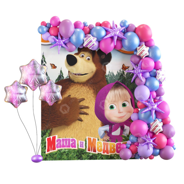 Фотозона Masha and Bear 3D модель