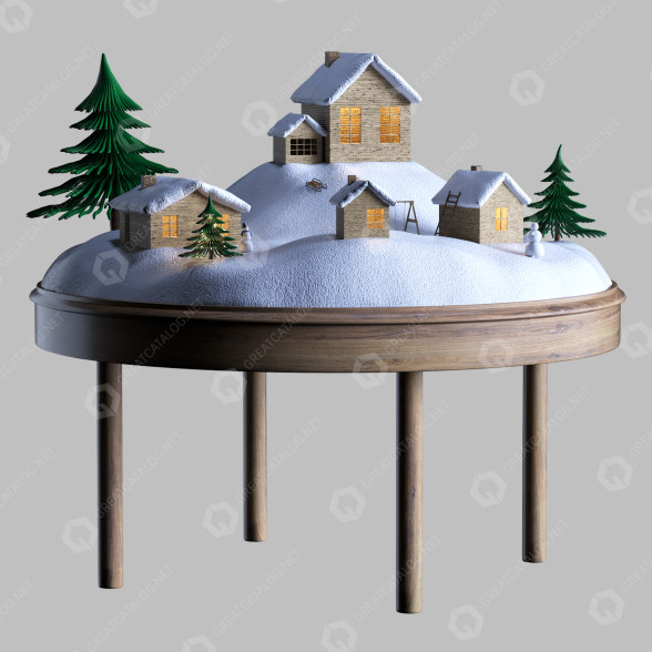 Декор New Years Composition 3D модель