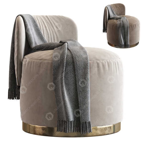 Pouf Andrew Martin Otis modèle 3D