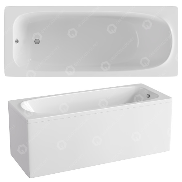 Bathtub Acrylic Nord by Aquanet 3D model