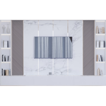 Pared de TV y Decoración  Marble Set Modelo 3D