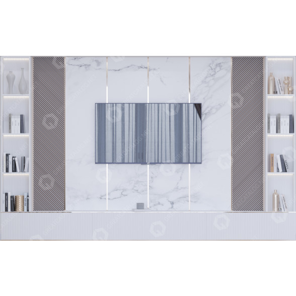 Pared de TV y Decoración Marble Set Modelo 3D