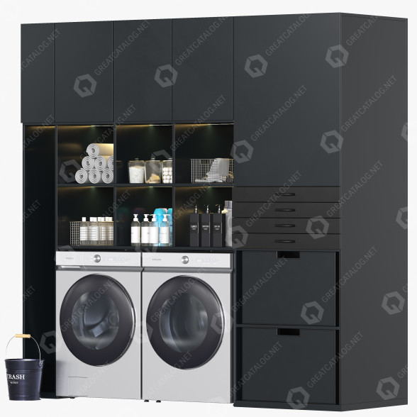 Pralnia Set 01 model 3D