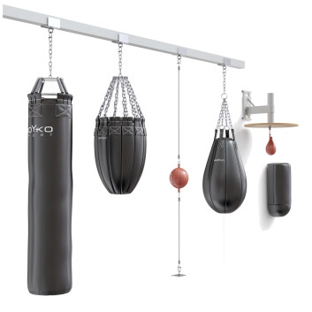 Тренажер Boxers Gloves Set Pads Punch Bag 3D модель