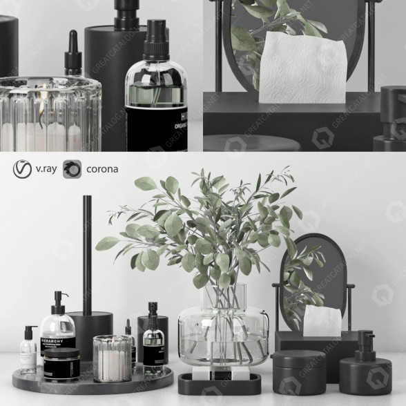Decoración Bathroom Accessories Set Modelo 3D