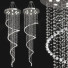 Lámpara de araña Helix Polished Chrome Clear Crystal 12 Light - Olam3d