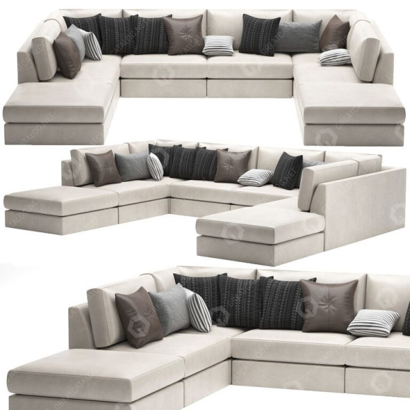 Canapé Franco II 8 Piece Sectional modèle 3D