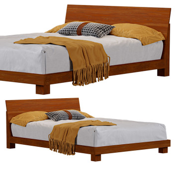 Ліжко CB2 Dondra Teak Queen