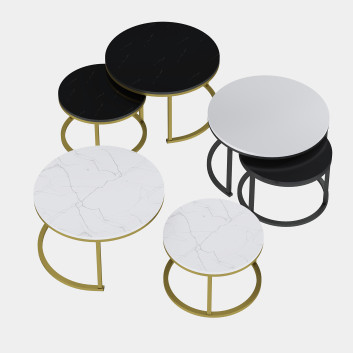 Mesas de centro Marble Round