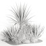 Buissons Plante en extérieur 003 aloe vera agave macdougalii - Mrym.3dmodel