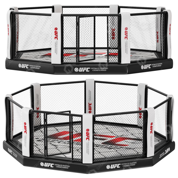 Jaula sobre plataforma MMA Octagon Modelo 3D