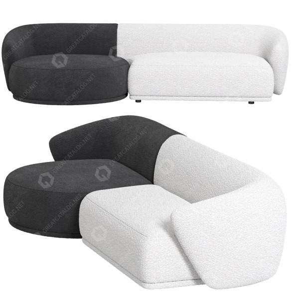 Sofa Meridiani Rene Set 1 model 3D