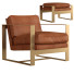 Armchair and Ottoman Restoration Hardware Alfieri Leather Cushion - qeem