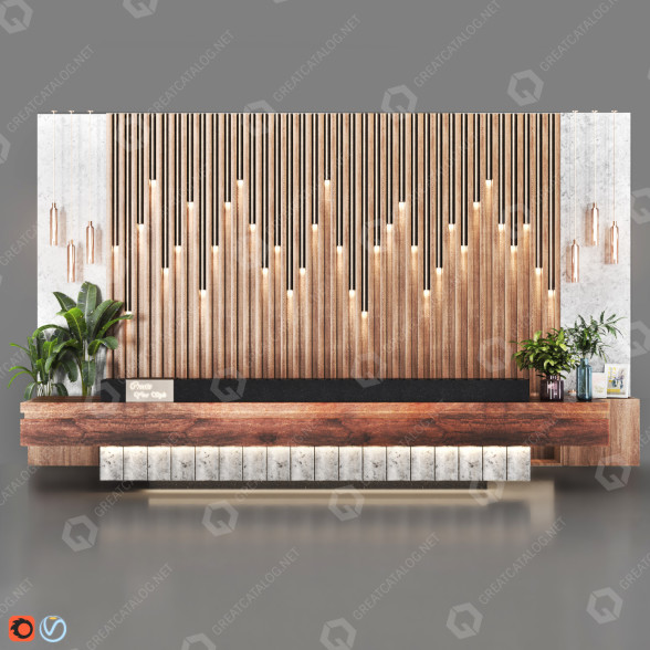 Рецепція Counter, Lobby 08 3D модель